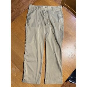 Nike Golf Men's Pants 35x30 Tour‎ Performance Dri-Fit Beige Flat Front Stretch